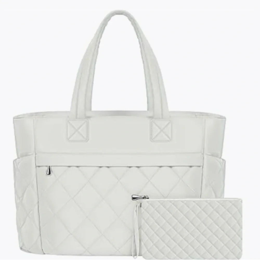 NEW TILYMOL Large Quilted Work Shoulder Tote Bag Ultra Lightweight for Travel - Picture 1 of 9